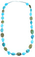 Turquoise Southwestern Genuine Sterling Silver Bead Necklace LX114238